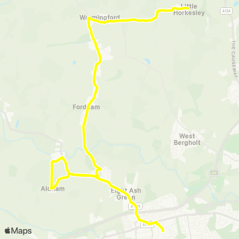 Konectbus The Beehive - Secondary School map