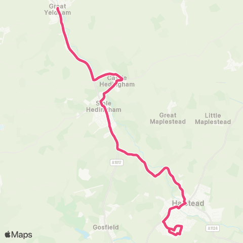 Konectbus Conies Road - The Green map