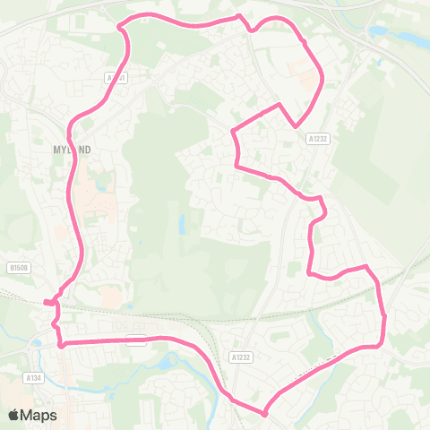 Konectbus Colchester Railway Sta - Colchester Railway Sta map