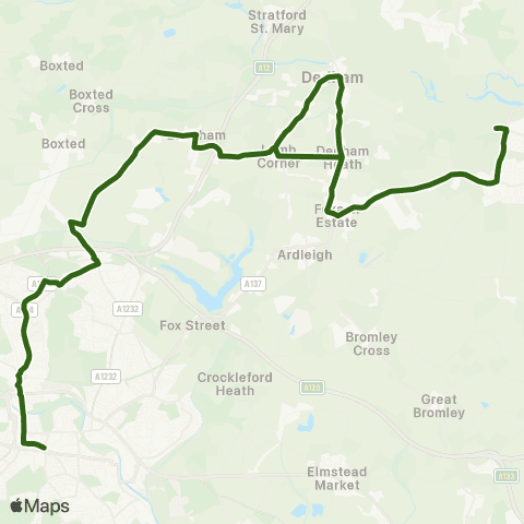 Konectbus Osborne Street - The Marlborough Head map
