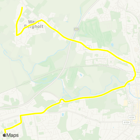 Konectbus Hall Road - Secondary School map