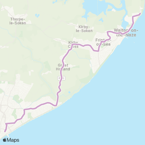 Konectbus The Naze - Pier Avenue map