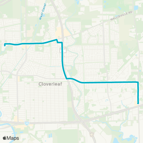 Harris County Transit Route 1112 map
