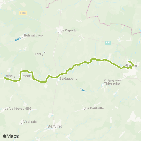 Hauts-de-France Car 02 Marly Gomont-Hirson map