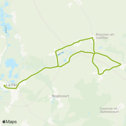 Hauts-de-France Car 02 La Fère - Nouvion le Comté map