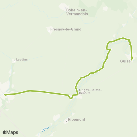 Hauts-de-France Car 02 Saint Quentin - Guise par Homblières map