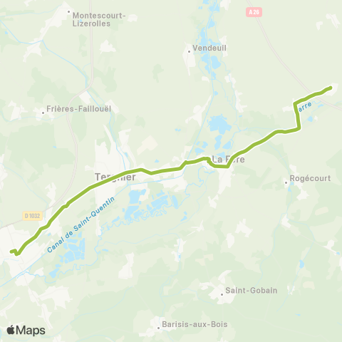 Hauts-de-France Car 02 La Fère - Tergnier - Chauny map