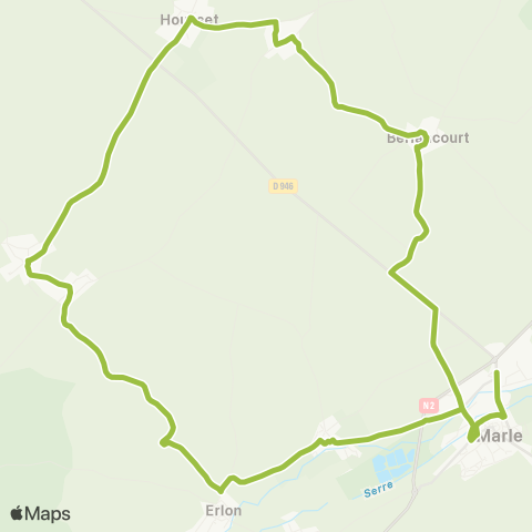 Hauts-de-France Car 02 Marle - Housset map