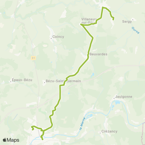 Hauts-de-France Car 02 Fère en Tardenois - Château Thierry map