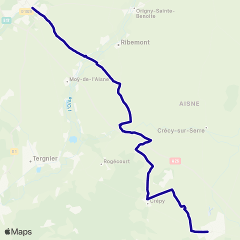 Hauts-de-France Car 02 Saint-Quentin - Laon map