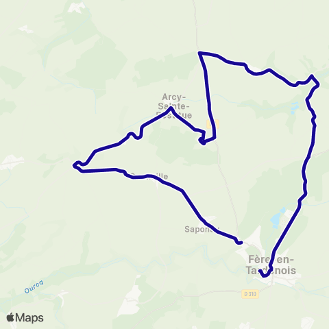 Hauts-de-France Car 02 - Scolaire Fère en Tardenois-Arcy Ste Restitue map