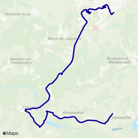 Hauts-de-France Car 02 - Scolaire Laon map