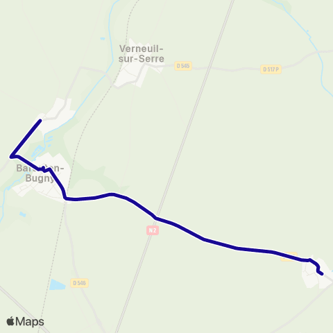 Hauts-de-France Car 02 - Scolaire Barenton Bugny / Cel-Verneuil sur Serre map