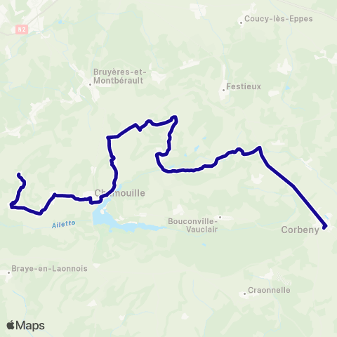 Hauts-de-France Car 02 - Scolaire Corbeny map