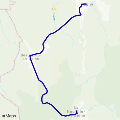 Hauts-de-France Car 02 - Scolaire Cugny-la Neuville en Beine map