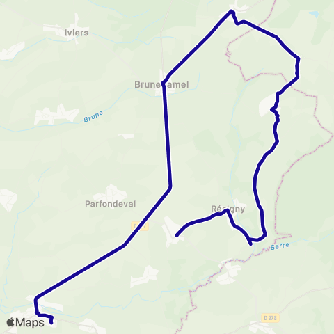 Hauts-de-France Car 02 - Scolaire Rozoy sur Serre-Brunehamel map