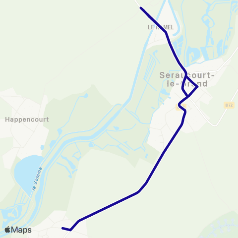Hauts-de-France Car 02 - Scolaire Artemps-Happencourt-Seraucourt le Grand map