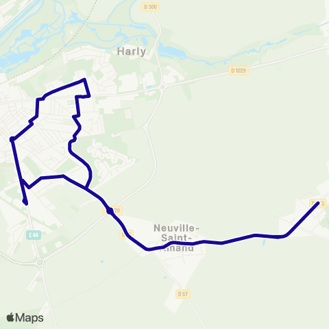 Hauts-de-France Car 02 - Scolaire Nevuille St Amand-Mesnil Saint Laurent map