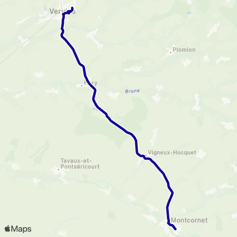 Hauts-de-France Car 02 - Scolaire Vervins Ses Hebdomadaire map