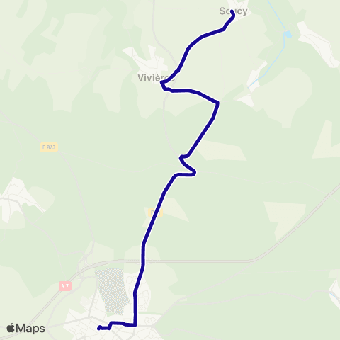 Hauts-de-France Car 02 - Scolaire Puisieux en Retz - Vivières map