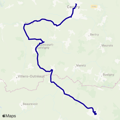 Hauts-de-France Car 02 - Scolaire Bohain en Vermandois map