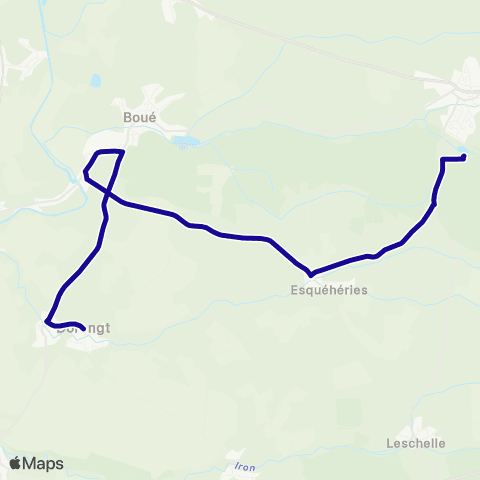 Hauts-de-France Car 02 - Scolaire Le Nouvion en Thiérache map