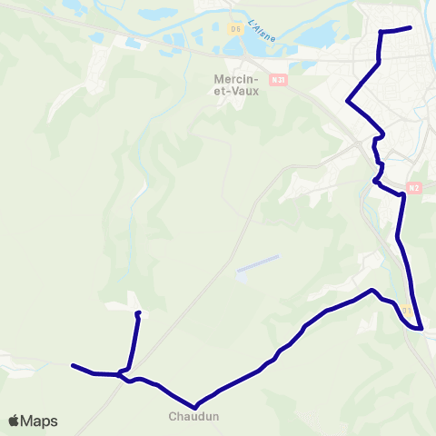 Hauts-de-France Car 02 - Scolaire Soissons - Missy aux Bois map