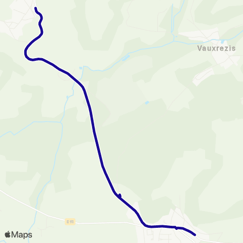 Hauts-de-France Car 02 - Scolaire Cuisy en Almont - Pommiers map