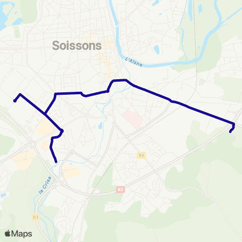 Hauts-de-France Car 02 - Scolaire Soissons Lycées map