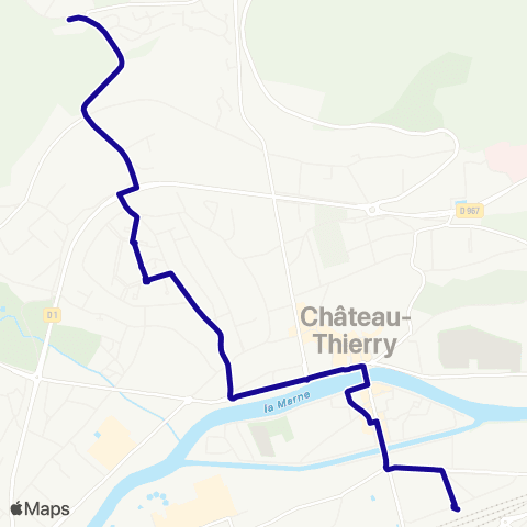 Hauts-de-France Car 02 - Scolaire Château Thierry Gare SNCF-Jean Rostand map