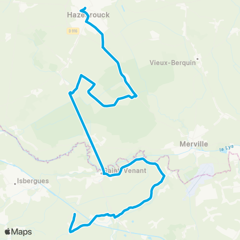 Hauts-de-France Car 59 - Nord Aire sur la Lys / Hazebrouck map