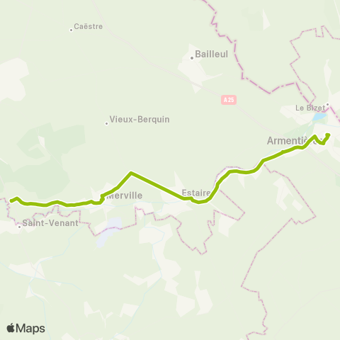 Hauts-de-France Car 59 - Nord Merville / Armentières map