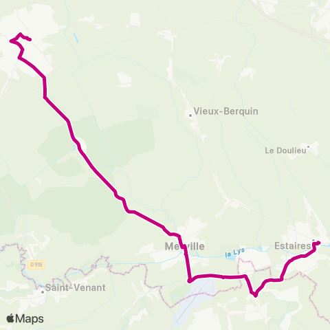 Hauts-de-France Car 59 - Nord Estaires / Hazebrouck map