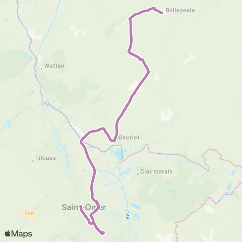 Hauts-de-France Car 59 - Nord Bollezeele / St Omer map