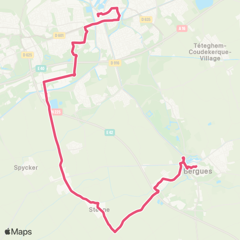 Hauts-de-France Car 59 - Nord Dunkerque / Steene / Bierne / Bergues map