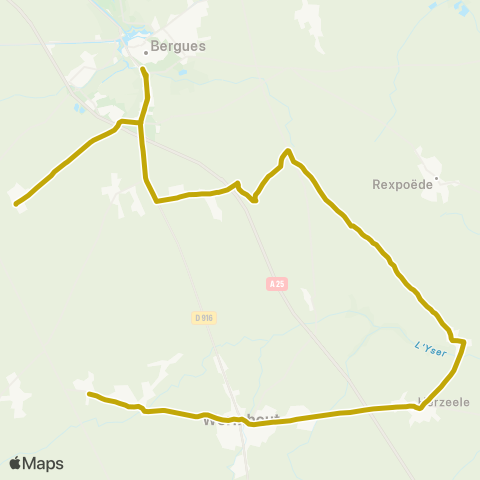 Hauts-de-France Car 59 - Nord Wormhout / Bambecque / West Cappel / Wylder map