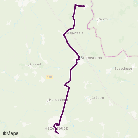 Hauts-de-France Car 59 - Nord Houtkerque / Hazebrouck map
