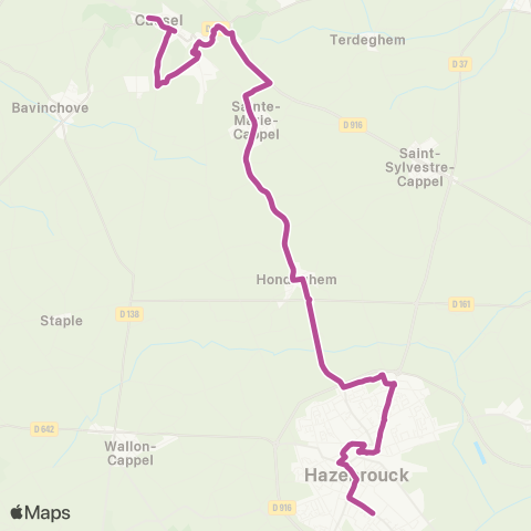 Hauts-de-France Car 59 - Nord Cassel / Hazebrouck map
