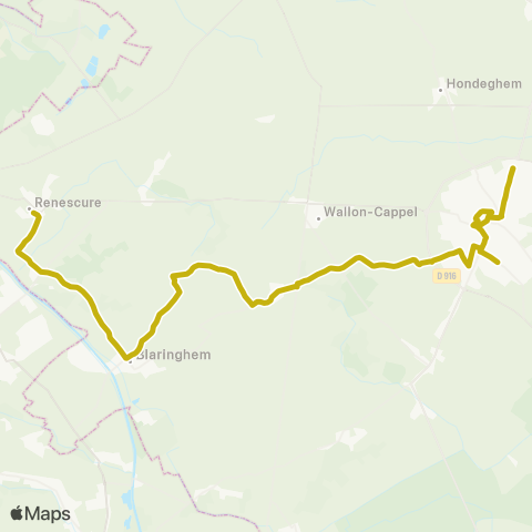 Hauts-de-France Car 59 - Nord Renescure / Hazebrouck map