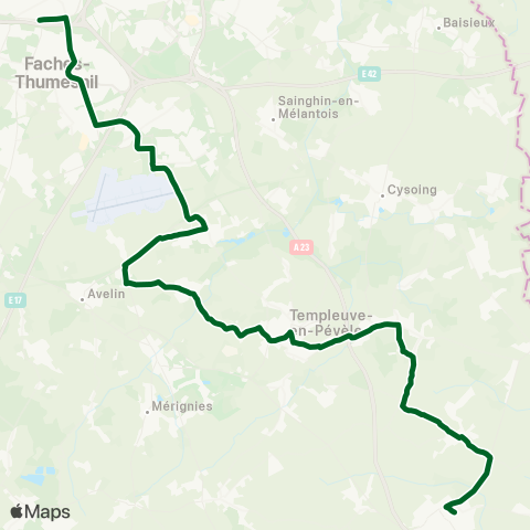 Hauts-de-France Car 59 - Nord Orchies / Templeuve / Lille map