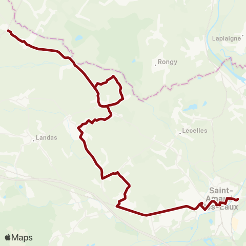 Hauts-de-France Car 59 - Nord Mouchin / Saméon / St Amand les Eaux map