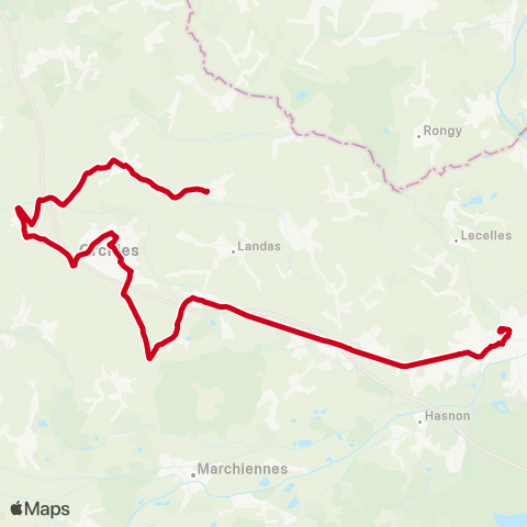 Hauts-de-France Car 59 - Nord Orchies / Brillon / St Amand les Eaux map
