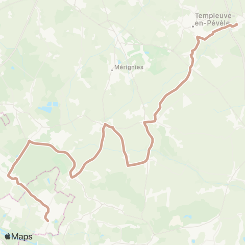 Hauts-de-France Car 59 - Nord Collège Dolto - Pont-À-Marcq Aller map