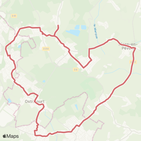 Hauts-de-France Car 59 - Nord Gares D'Ostricourt et Libercourt - Aller map