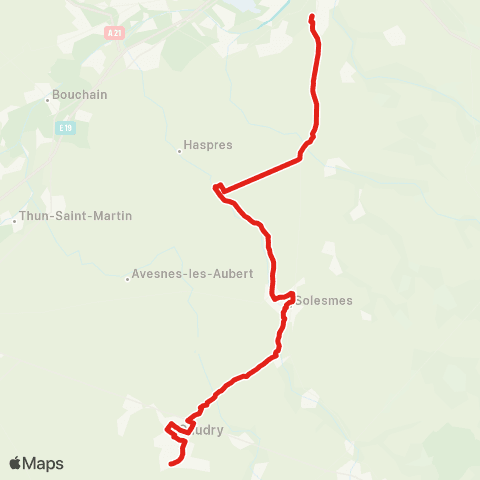 Hauts-de-France Car 59 - Nord Caudry - Famars map