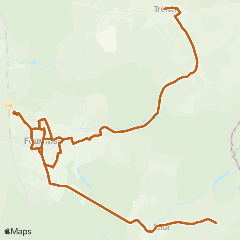 Hauts-de-France Car 59 - Nord Anor - Fourmies - Trelon map