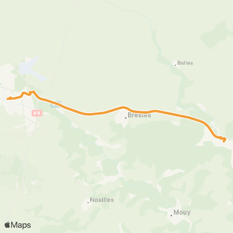 Hauts-de-France Car 60 - Lignes scolaires Beauvais - Agnetz CFA map