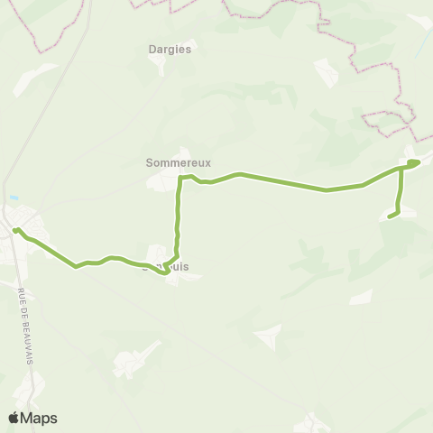 Hauts-de-France Car 60 Marché de Grandvillers map