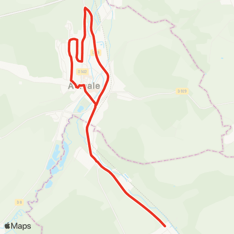 Hauts-de-France Car 60 - Lignes scolaires Aumale-Quinquempoix Fleuzy map