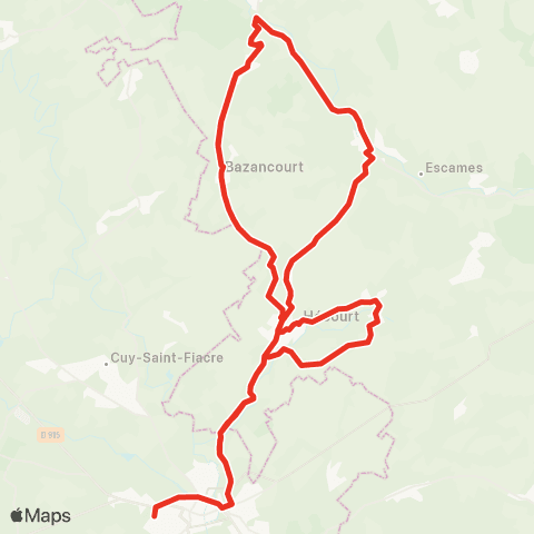 Hauts-de-France Car 60 - Lignes scolaires Bazancourt-Hecourt-St Quentin des Prés-Villers Vermont-Sully map